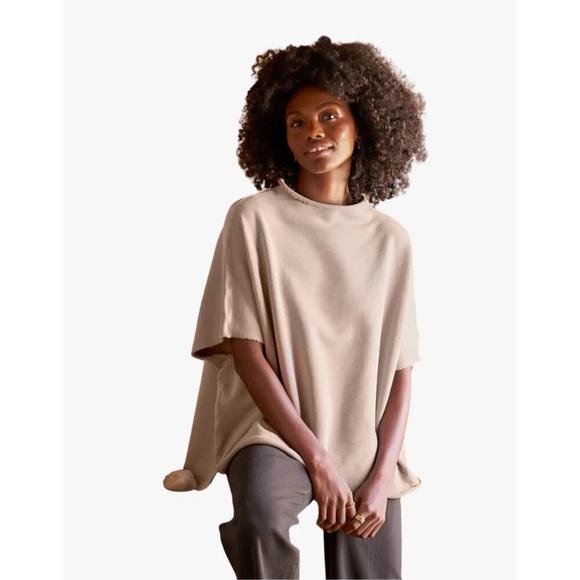 andmary Mary logo zip tops knit beige